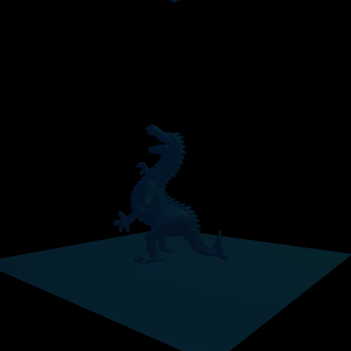 Super-sampled dragon isolation scene